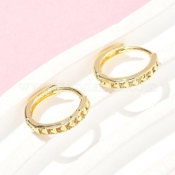 Heart Brass Hoop Earrings&nbsp;EJEW-Z102-21G