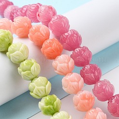 Carved Synthetic Coral Beads&nbsp;CORA-R021-07