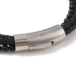 Braided Microfiber Leather Multi-strand Bracelets&nbsp;BJEW-B096-16A