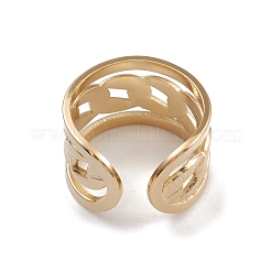 Ion Plating(IP) 304 Stainless Steel Cuff Rings&nbsp;RJEW-G285-80G