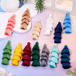 13Pcs 13 Colors Polyester 
Tassel Pendants&nbsp;FIND-TA0008-98