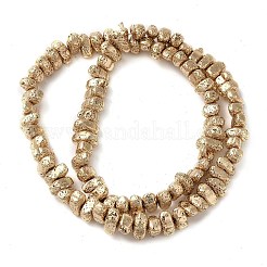 Electroplated Natural Lava Rock Beads Strands&nbsp;G-L606-D02-01A