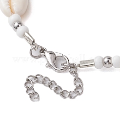 Summber Beach Natural Cowrie Shell Beaded Necklaces&nbsp;NJEW-JN04783-03