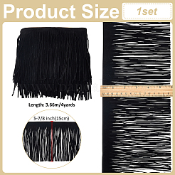 Faux Suede Fabric Tassel Ribbons&nbsp;OCOR-WH0109-110A
