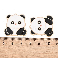 Panda Alloy Enamel Cabochons&nbsp;AL-CBA1A6F-06KCG-E
