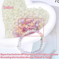800Pcs Transparent Glass UV Reactive Beads&nbsp;DGLA-PA0001-10C