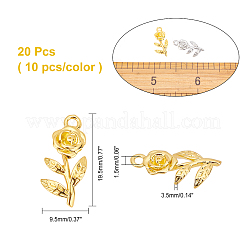 20Pcs 2 Colors Brass Pendants&nbsp;KK-AR0002-20