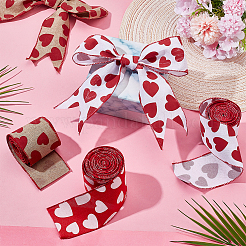 Valentine's Day Theme 3 Rolls 3 Colors Polyester Ribbon&nbsp;OCOR-WR0001-83