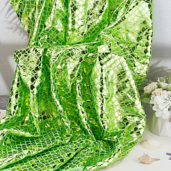 Fish Scale Pattern Polyester Fabric&nbsp;DIY-WH0569-92C