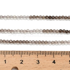 Gradient Color Natural Smoky Quartz Beads Strands&nbsp;G-Z106-A05-2mm