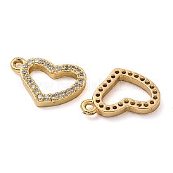 Rack Plating Brass Micro Pave Clear Cubic Zirconia Charms&nbsp;KK-Z045-14G