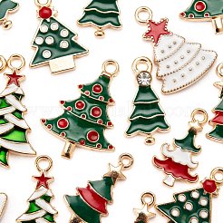 56Pcs 7 Style Light Gold Alloy Enamel Pendants&nbsp;ENAM-LS0001-57