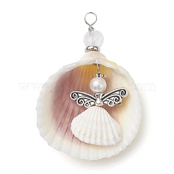 4 Styles Natural Shell Big Pendants&nbsp;PALLOY-JF02637
