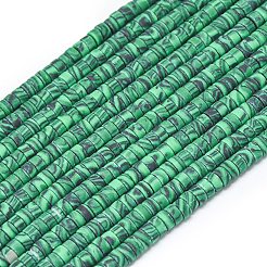 Synthetic Malachite Beads Strands&nbsp;G-P575-B12-4x2mm