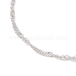 304 Stainless Steel Singapore Chain Slider Bracelet Making&nbsp;AJEW-JB01344-02