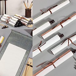 6Pcs 6 Style Polyester Vertical Painted Scroll&nbsp;AJEW-NB0002-91