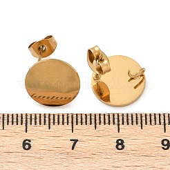 Ion Plating(IP) 304 Stainless Steel Stud Earring Findings&nbsp;STAS-P308-11G-A