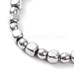 Round & Cube Synthetic Non-magnetic Hematite Beaded Necklaces&nbsp;NJEW-Q341-07