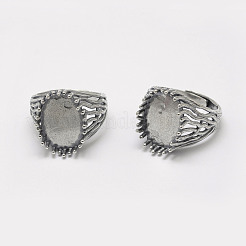 Adjustable Thailand 925 Sterling Silver Solitaire Ring Settings&nbsp;STER-P033-30AS