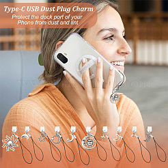 20Pcs 10 Style Alloy Mobile Straps&nbsp;HJEW-OC00109