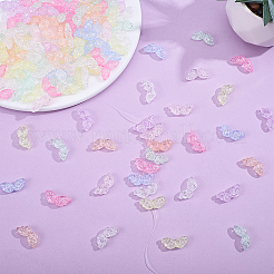 150Pcs Transparent Crackle Acrylic Beads&nbsp;OACR-ME0001-35