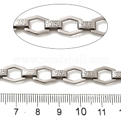 304 Stainless Steel Hexagon Link Chains&nbsp;CHS-C016-33P