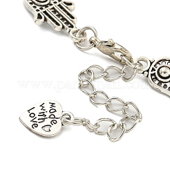 Antique Silver Plated Alloy Link Chain Bracelet Making&nbsp;MAK-K023-02B-AS