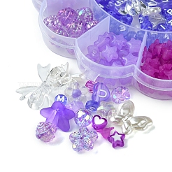 DIY Flower & Star Acrylic & ABS Plastic Imitation Pearl Beads Bracelets Making Kits&nbsp;DIY-FS0006-51