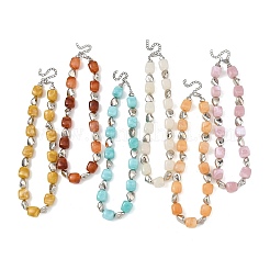 Cube Imitation Gemstone Acrylic Beaded Necklaces for Women&nbsp;NJEW-JN06476