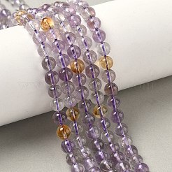 Natural Ametrine Beads Strands&nbsp;G-F461-02-6mm
