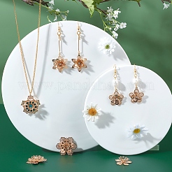 10Pcs 5 Style Brass Rhinestone Pendants&nbsp;KK-SC0001-94LG