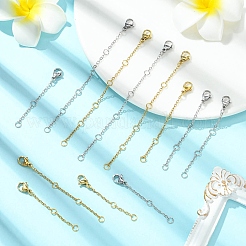 2 Bags 2 Colors 316 Surgical Stainless Steel Chain Extender&nbsp;STAS-CJ0002-82