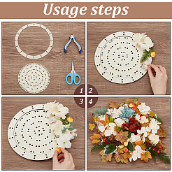 4Pcs 4 Style Wood Wreath Boards&nbsp;DIY-WH0504-132