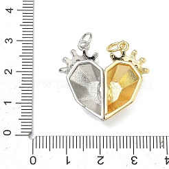 Valentine's Day Brass Micro Pave Clear Cubic Zirconia Split Pendants&nbsp;KK-A293-28B-G