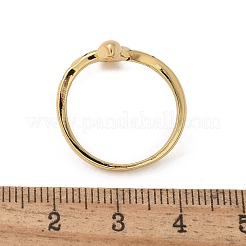 Brass Micro Pave Colorful Cubic Zirconia Cuff Finger Rings&nbsp;RJEW-C120-05G