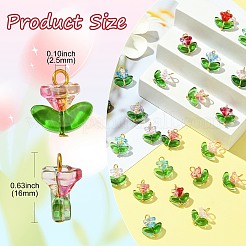 Glass Flower Pendants&nbsp;PALLOY-CJ00038
