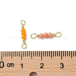 3 Faceted Glass Beads Connector Charms&nbsp;KK-D044-04G
