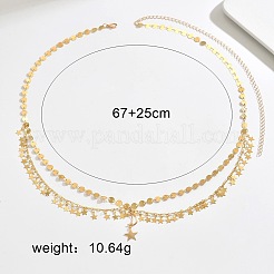 Iron Coin Link Star Tassel Chain Belts for Women&nbsp;WG036E3-01
