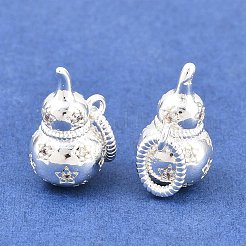 Brass Pave Clear Cubic Zirconia Pendants&nbsp;KK-L274-12S