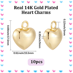 10Pcs Brass Pendants&nbsp;KK-BBC0025-54