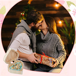 3Pcs Valentine's Day Theme Wooden Ring Storage Boxes&nbsp;CON-DC0001-16