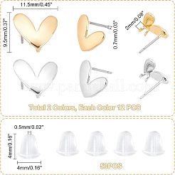 24Pcs Iron Stud Earring Findings&nbsp;FIND-UN0001-20