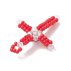 Glass Seed Beaded Pendants&nbsp;PALLOY-MZ01279-01