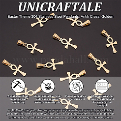 12Pcs Easter Theme 304 Stainless Steel Pendants&nbsp;STAS-UN0049-02