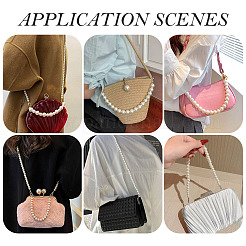 3Pcs 3 Sizes Plastic Imitation Pearl Beaded Chains Bag Extender Chains&nbsp;HJEW-TAC0070