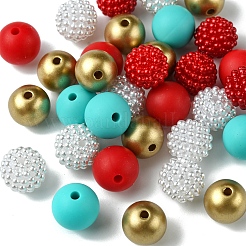 DIY Round Silicone & Acrylic & Berry Beads Making Findings Kits&nbsp;DIY-FS0006-26C
