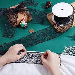 Sparkle Polyester Mesh Ribbon with Paillettes&nbsp;OCOR-WH0082-477