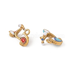 304 Stainless Steel Enamel Pendants&nbsp;STAS-P396-16G-M