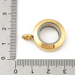 304 Stainless Steel Floating Locket Pendants&nbsp;STAS-E443-41G