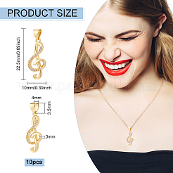 10Pcs Brass Micro Pave Cubic Zirconia Pendants&nbsp;KK-BC0010-39